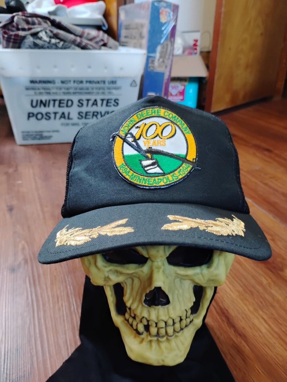 Vintage John Deere 100 Years Anniversary Patch Snap Trucker Hat